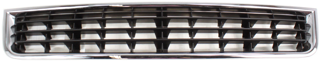 A4 02-05 FRONT BUMPER GRILLE, Center, Chrome Shell/Ptd-Black Insert