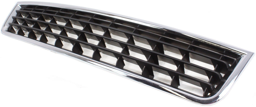 A4 02-05 FRONT BUMPER GRILLE, Center, Chrome Shell/Ptd-Black Insert