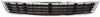 A4 02-05 FRONT BUMPER GRILLE, Center, Chrome Shell/Ptd-Black Insert