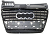 A4 / A4 QUATTRO 05-08 GRILLE, Black Shell and Insert, w/o S-Line Package