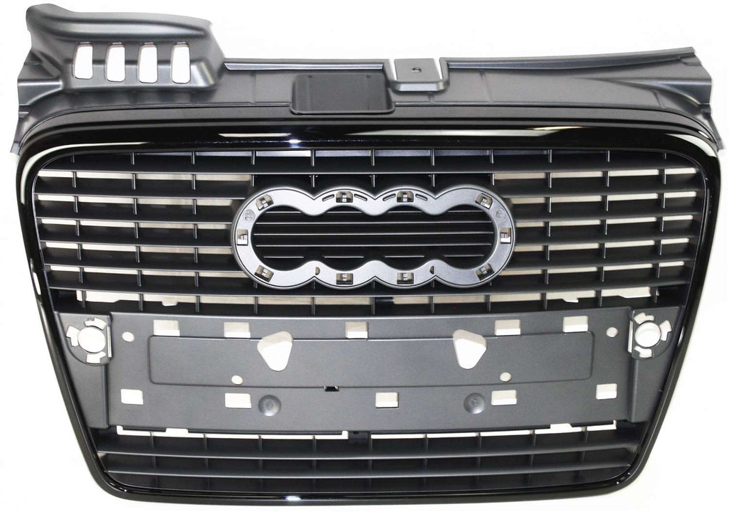 A4 / A4 QUATTRO 05-08 GRILLE, Black Shell and Insert, w/o S-Line Package