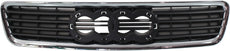 A4 99-02 GRILLE, Hood Mount, Chrome Shell/Primed Insert, From VIN X200001, Early Design