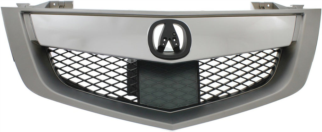 MDX 10-13 GRILLE, Painted Silver Shell and Insert, w/ Upper Bar, w/ Advance Package Model