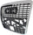 A6/S6 09-11 GRILLE, Chrome Shell/Painted Gray Insert