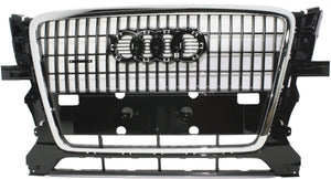 Q5 09-12 GRILLE, Chrome Shell/Gloss Black Insert, 3.2L Eng, w/o S-Line Pkg