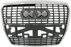 A6 05-08 GRILLE, Silver Black w/Chrome Mldg, w/o Park Sensors, w/ Sport Pkg