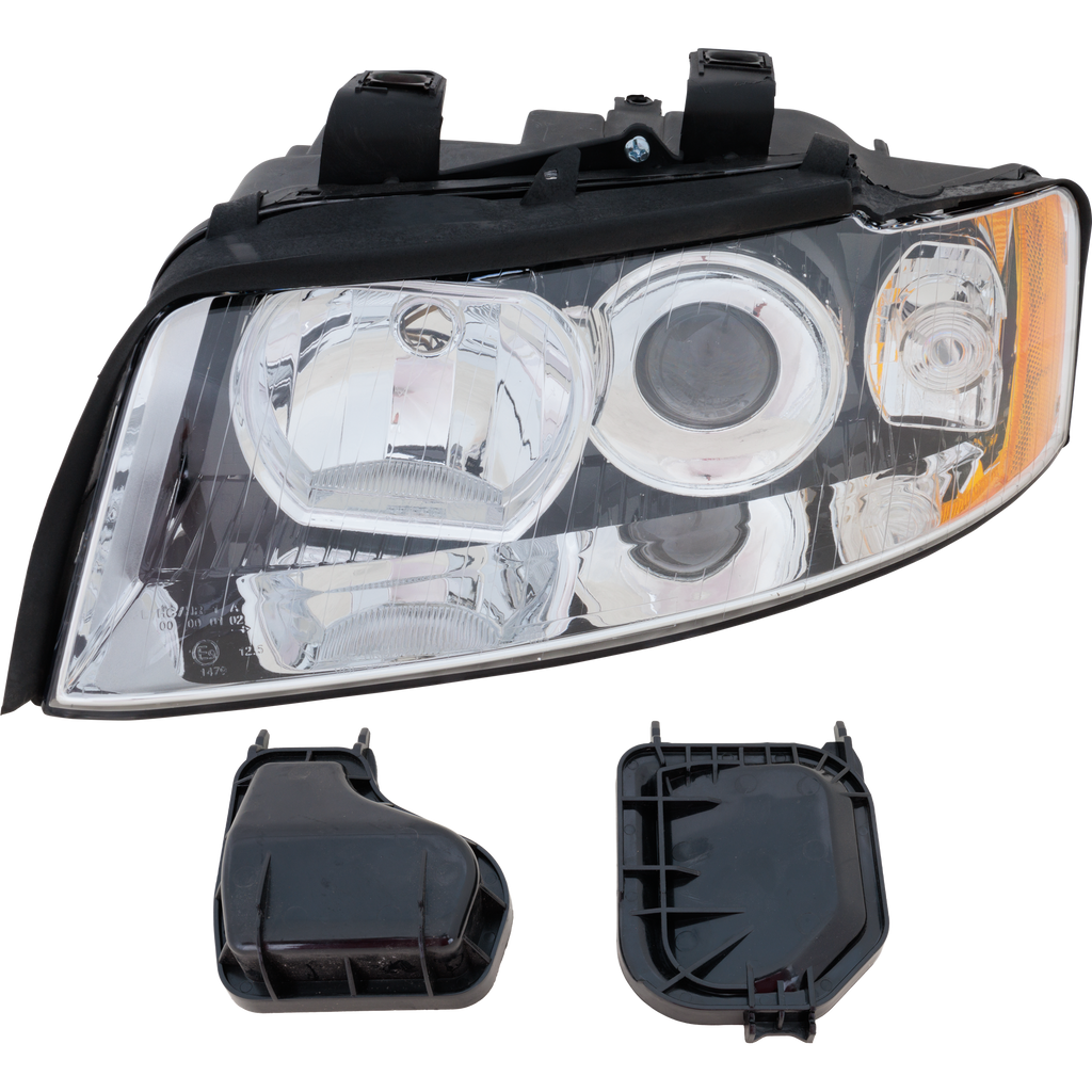 A4 02-05/S4 02-02 HEAD LAMP LH, Lens and Housing, Halogen