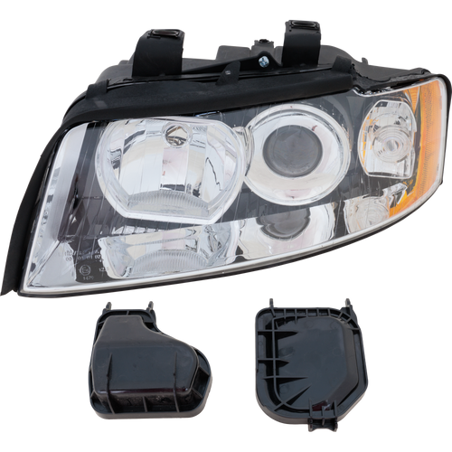 A4 02-05/S4 02-02 HEAD LAMP LH, Lens and Housing, Halogen