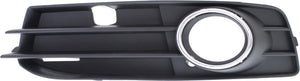 A3 09-13 FRONT FOG LAMP MOLDING LH, Black, w/ Chrome Trim, w/ Sport Pkg