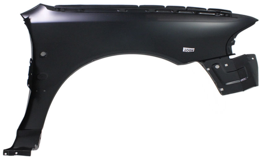 A4 97-97 FRONT FENDER LH, Primed, w/ Side Lamp Hole, Mark Hole and Molding Hole