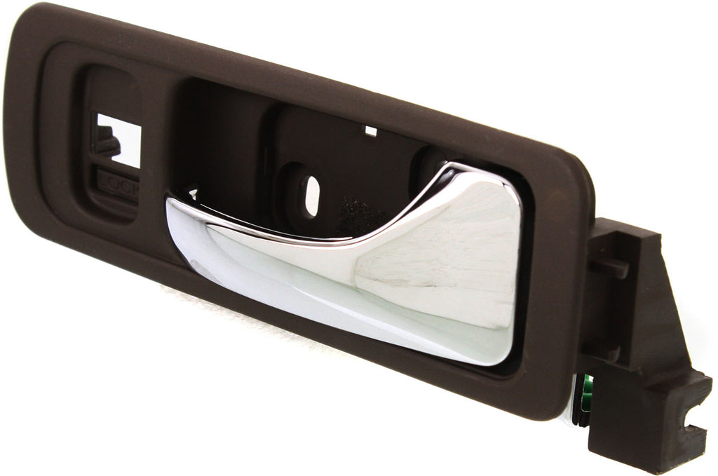 ACURA RL 96-04 FRONT INTERIOR DOOR HANDLE RH, Chrome Lever+Dark Brown Housing (Taupe), Plastic+Small Metal