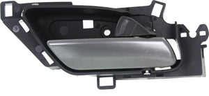 MDX 10-13 FRONT INTERIOR DOOR HANDLE RH, Satin Chrome Lever + Black Housing, Plastic + Metal (=REAR)
