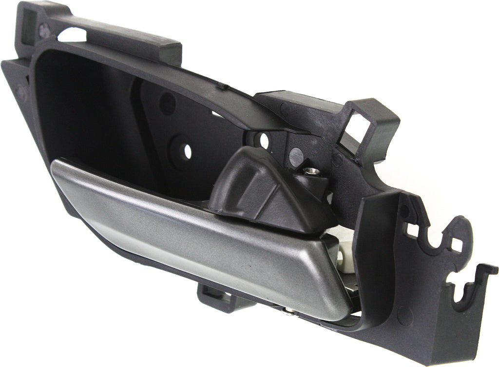 MDX 10-13 FRONT INTERIOR DOOR HANDLE RH, Satin Chrome Lever + Black Housing, Plastic + Metal (=REAR)
