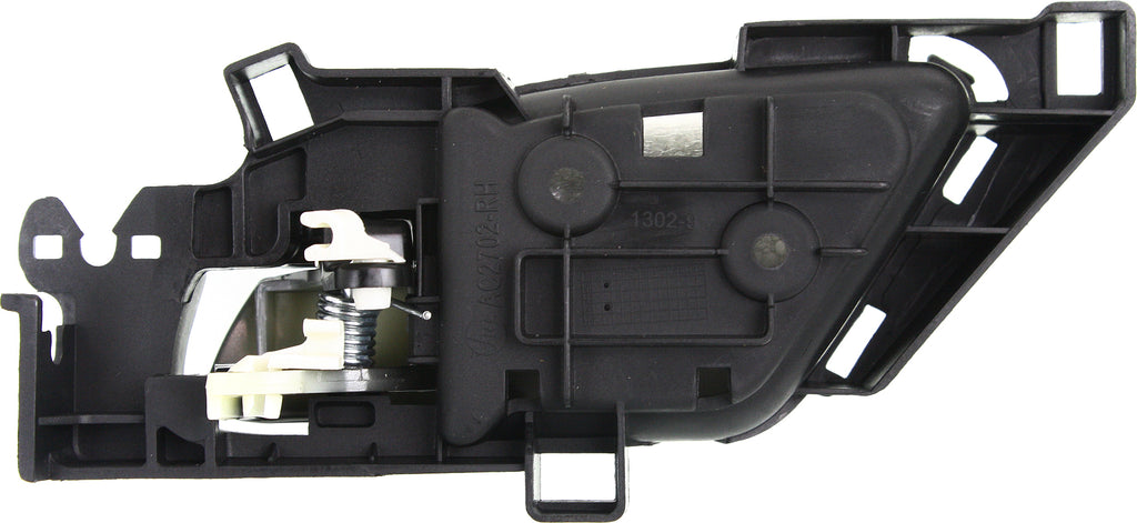 MDX 10-13 FRONT INTERIOR DOOR HANDLE RH, Satin Chrome Lever + Black Housing, Plastic + Metal (=REAR)
