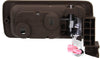 ACURA RL 96-04 REAR INTERIOR DOOR HANDLE LH, Chrome Lever+Dark Brown Housing (Taupe), Plastic+Small Metal