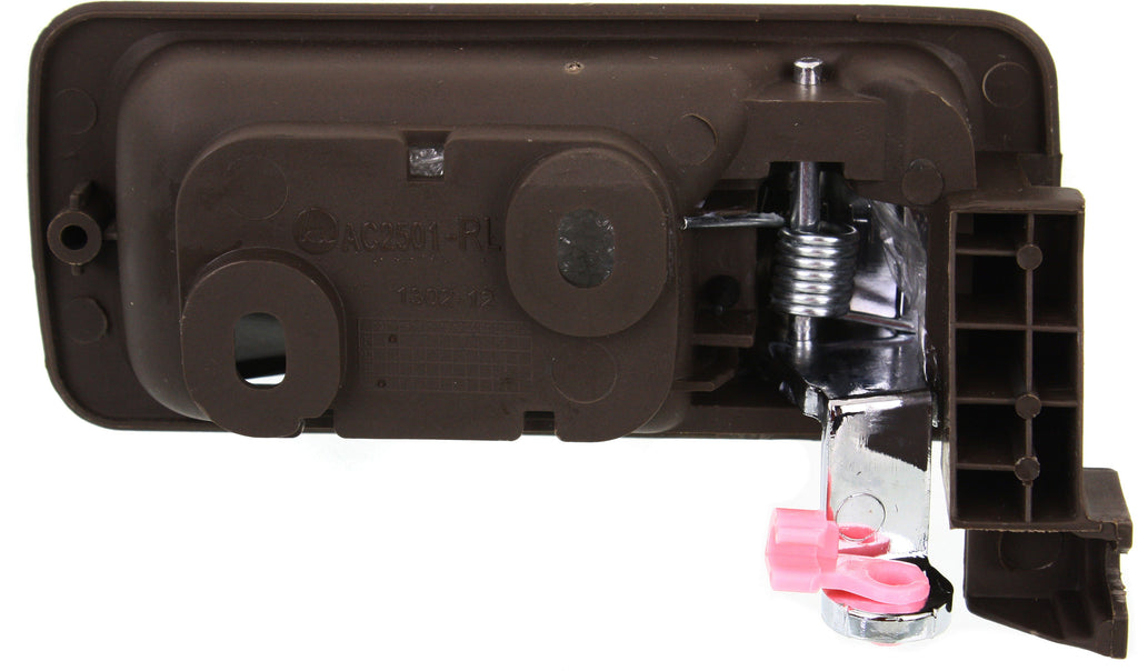ACURA RL 96-04 REAR INTERIOR DOOR HANDLE LH, Chrome Lever+Dark Brown Housing (Taupe), Plastic+Small Metal