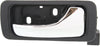 ACURA RL 96-04 REAR INTERIOR DOOR HANDLE RH, Chrome Lever + Black Housing, Plastic + Small Metal