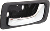 ACURA RL 96-04 REAR INTERIOR DOOR HANDLE RH, Chrome Lever + Black Housing, Plastic + Small Metal