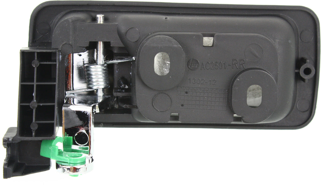 ACURA RL 96-04 REAR INTERIOR DOOR HANDLE RH, Chrome Lever + Black Housing, Plastic + Small Metal