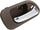 TL 99-03/MDX 01-06 REAR INTERIOR DOOR HANDLE RH, Chrome Lever + Brown Housing, Plastic