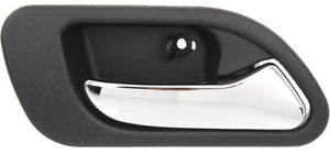 TL 99-03/MDX 01-06 REAR INTERIOR DOOR HANDLE RH, Chrome Lever + Black Housing, Plastic