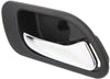 TL 99-03/MDX 01-06 REAR INTERIOR DOOR HANDLE RH, Chrome Lever + Black Housing, Plastic