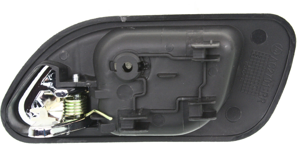 TL 99-03/MDX 01-06 REAR INTERIOR DOOR HANDLE RH, Chrome Lever + Black Housing, Plastic