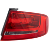 A4 09-12/S4 10-12 TAIL LAMP RH, Outer, Lens and Housing, Halogen/Bulb Type, Sedan