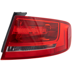 A4 09-12/S4 10-12 TAIL LAMP RH, Outer, Lens and Housing, Halogen/Bulb Type, Sedan