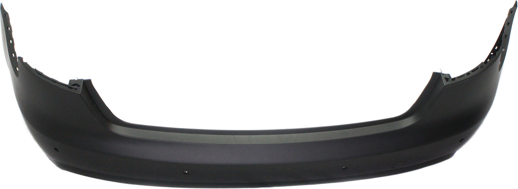 A4 13-16 REAR BUMPER COVER, Primed, w/o S-Line Pkg, w/ Parking Aid Snsr Holes, Sedan