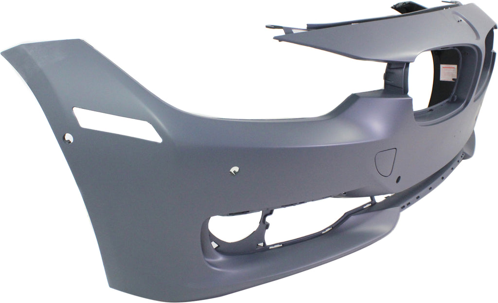 Front Bumper Cover Primed For 2012-2015 BMW 3-Series Without M Sport Line | HLW Holes/Cam With PDC Holes/IPAS Modern/Luxury/Sport Line Mdls Replacement REPB010362P