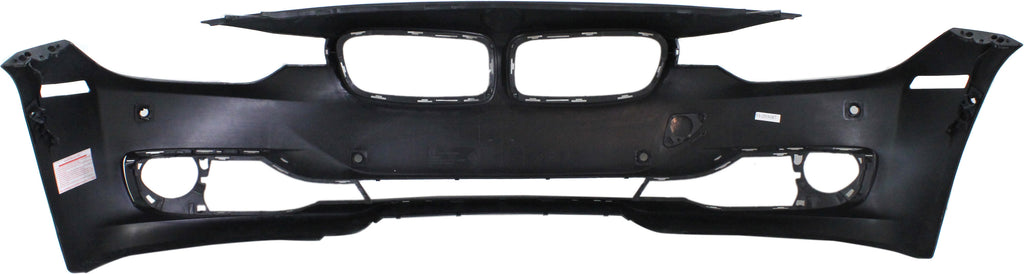 Front Bumper Cover Primed For 2012-2015 BMW 3-Series Without M Sport Line | HLW Holes/Cam With PDC Holes/IPAS Modern/Luxury/Sport Line Mdls Replacement REPB010362P