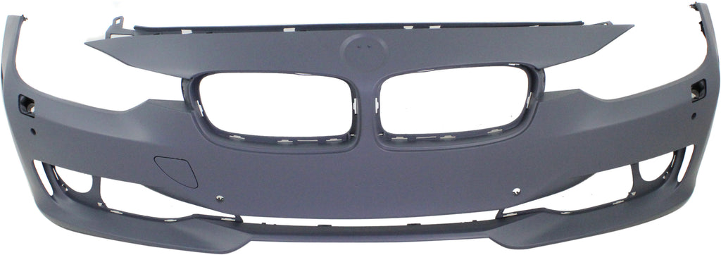 3-SERIES 12-15 FRONT BUMPER COVER, Prmd, w/o M Sport Line, STD Type, w/ HLW/PDC Holes/Cam, w/o IPAS, Sdn/Wgn