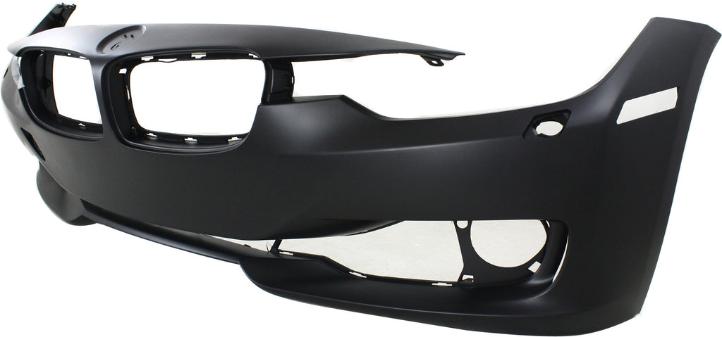 PARTS OASIS New Aftermarket BM1000260C Front Bumper Cover Primed - CAPA Replacement For BMW 3-Series 2012 2013 2014 2015 Without M Sport Line STD Type With HLW Holes Without PDC Holes Sedan | Wagon Replaces OE 51117293019