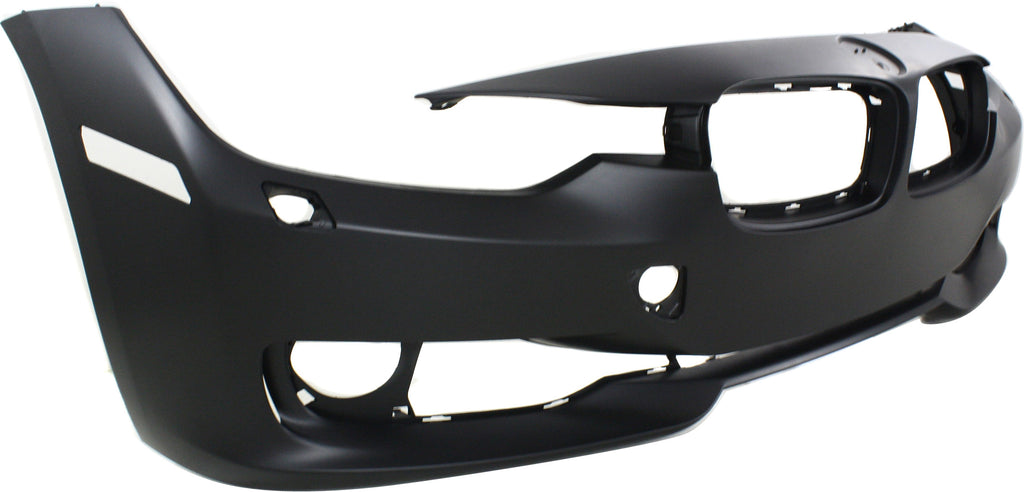 PARTS OASIS New Aftermarket BM1000260C Front Bumper Cover Primed - CAPA Replacement For BMW 3-Series 2012 2013 2014 2015 Without M Sport Line STD Type With HLW Holes Without PDC Holes Sedan | Wagon Replaces OE 51117293019