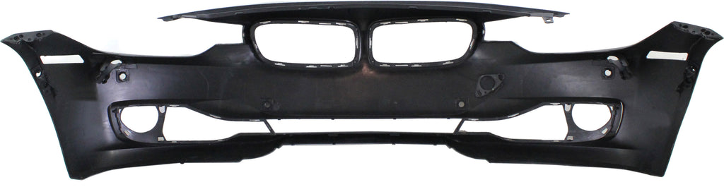 Front Bumper Cover Primed For 2012-2015 BMW 3-Series Without M Sport Line | Cam With HLW/PDC Holes/IPAS Replacement REPB010368P