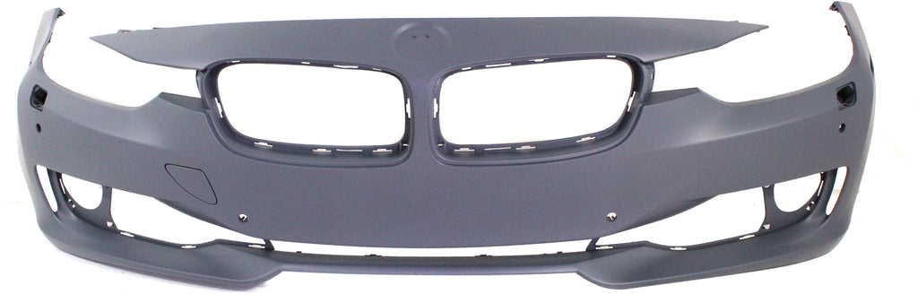 3-SERIES 12-15 FRONT BUMPER COVER, Prmd, w/o M Sport Line, STD Type, w/ HLW/PDC Holes/IPAS/Cam, Sdn/Wgn