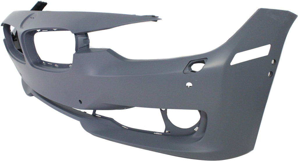 Front Bumper Cover Primed For 2012-2015 BMW 3-Series Without M Sport Line With HLW/PDC Holes/IPAS/Cam Replacement REPB010369P