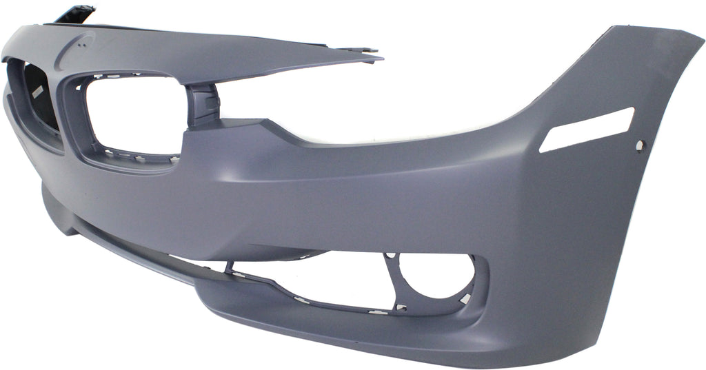 PARTS OASIS New Aftermarket BM1000263C Front Bumper Cover Primed - CAPA Replacement For BMW 3-Series 2012 2014 2015 Without M Sport Line STD Type Without HLW Holes | Cam With PDC Holes | IPAS, Exc. M3 Sedan | Wagon Replaces OE 51117293013