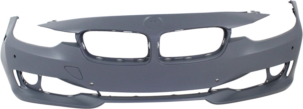 3-SERIES 12-15 FRONT BUMPER COVER, Prmd, w/o M Sport Line, STD Type, w/o HLW/IPAS/Cam, w/ PDC Holes, Sdn/Wgn