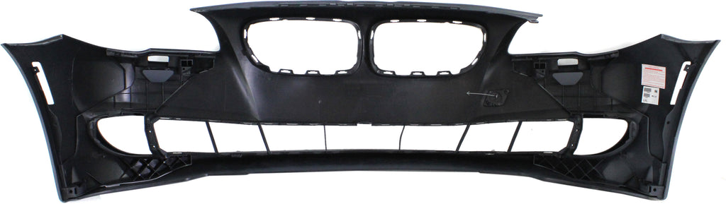 Front Bumper Cover Primed For 2011-2013 BMW 5-Series Without M Pkg | Park Distance Control Sensor Holes Replacement REPB010375P