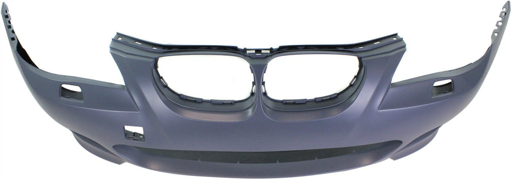 5-SERIES 08-10 FRONT BUMPER COVER, Primed, w/ M Pkg, w/Headlight Washers, w/o Park Dist Ctrl Snsr Holes, Sdn/Wgn