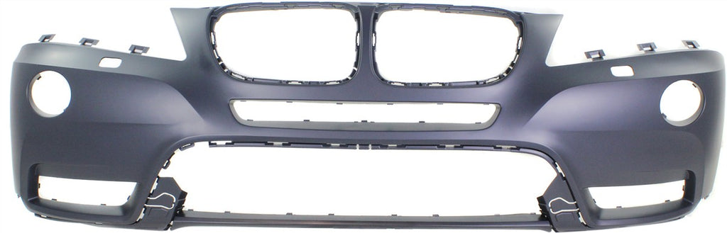 X3 11-14 FRONT BUMPER COVER, Primed, w/o M Package, w/ Headlight Washer Holes - CAPA