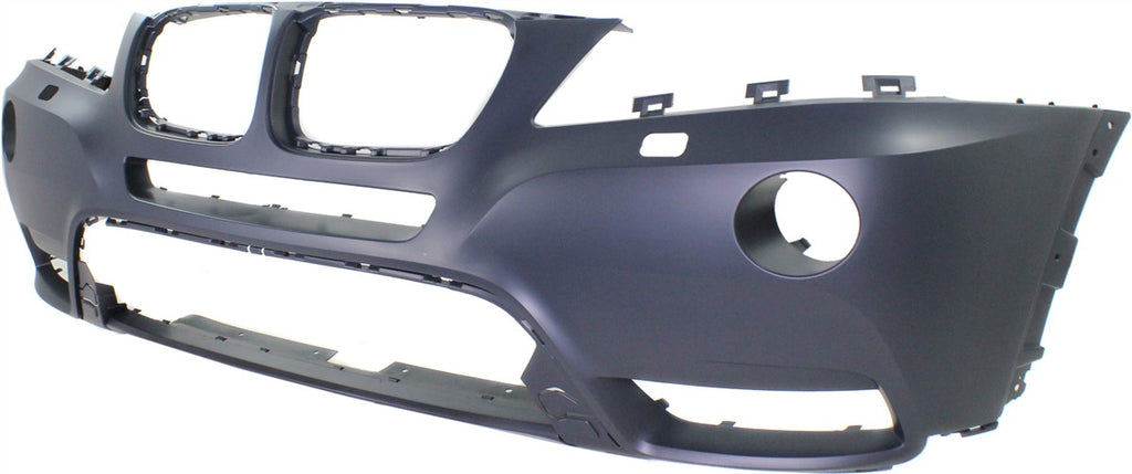 X3 11-14 FRONT BUMPER COVER, Primed, w/o M Package, w/ Headlight Washer Holes - CAPA