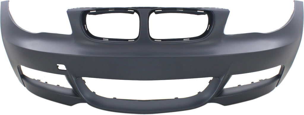 1-SERIES 08-13 FRONT BUMPER COVER, Primed, w/ M Pkg, w/o Headlight Washer Holes