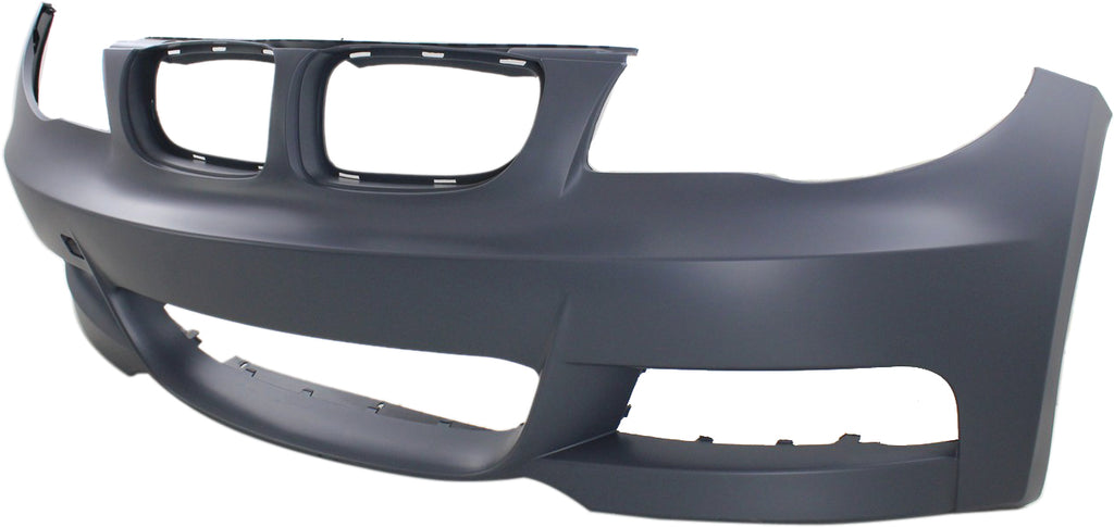 Front Bumper Cover Primed For 2008-2013 BMW 1-Series With M Package Without Headlight Washer Holes Replacement REPB010389P