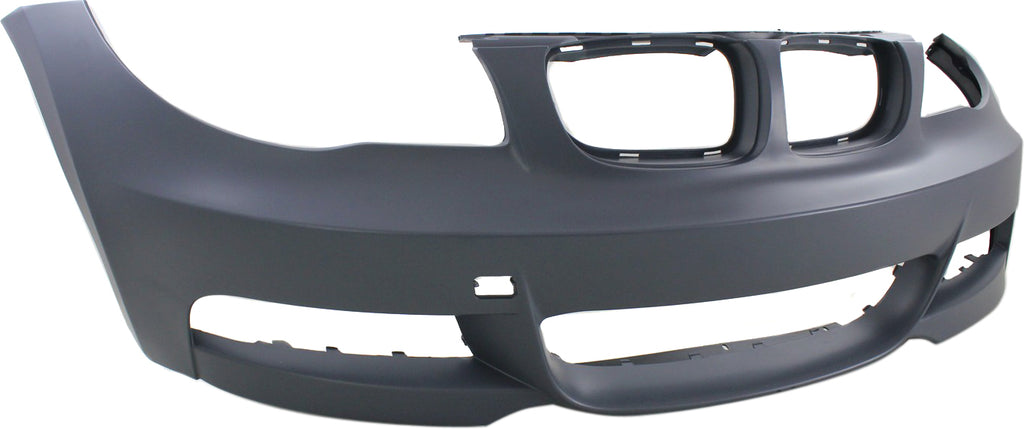 Front Bumper Cover Primed For 2008-2013 BMW 1-Series With M Package Without Headlight Washer Holes Replacement REPB010389P
