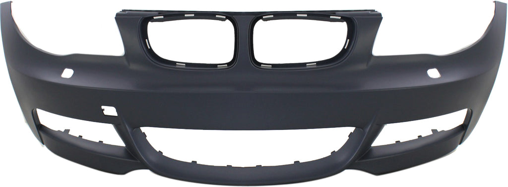 1-SERIES 08-13 FRONT BUMPER COVER, Primed, w/ M Pkg, w/ Headlight Washer Holes