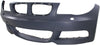 Front Bumper Cover Primed For 2008-2013 BMW 1-Series With M Package With Headlight Washer Holes Replacement REPB010390P
