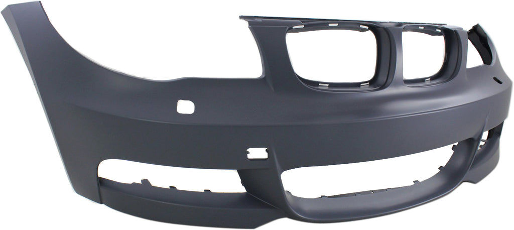 Front Bumper Cover Primed For 2008-2013 BMW 1-Series With M Package With Headlight Washer Holes Replacement REPB010390P